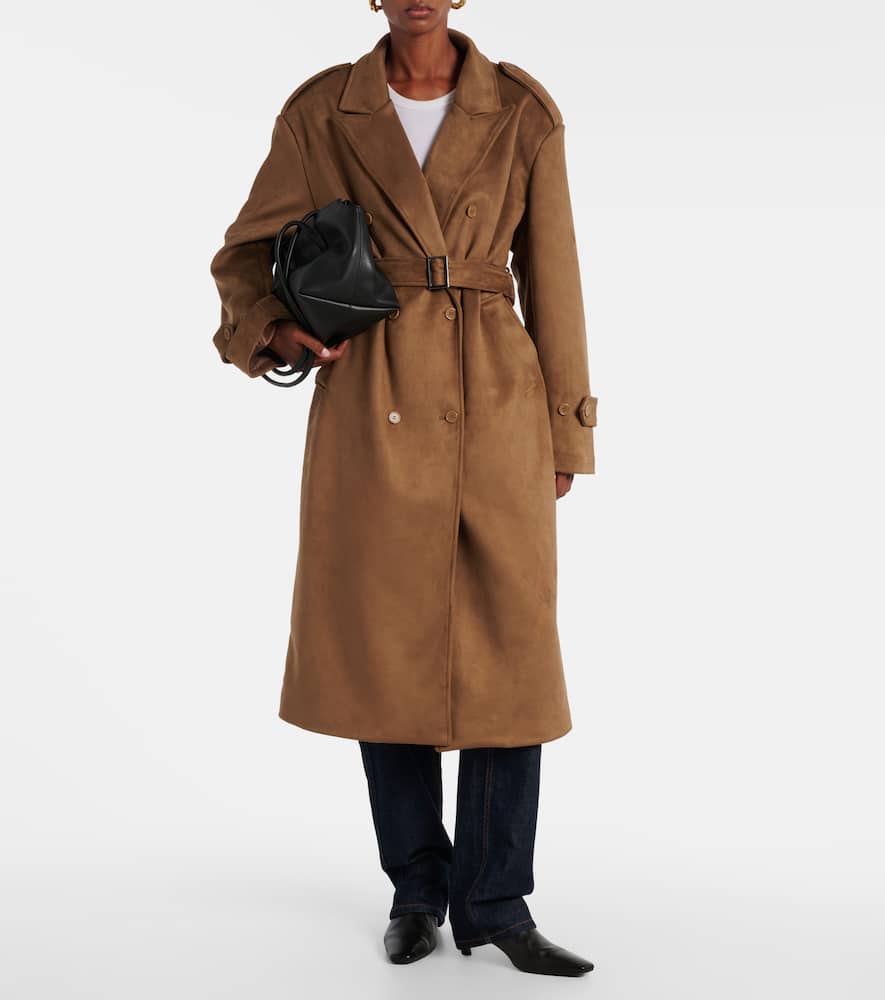 The Frankie Shop Pembroke Trench Coat In Brown