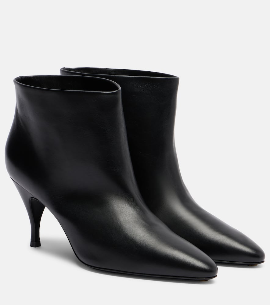 Herbert Levine Silhouette 80 Leather Ankle Boots In Animal Print