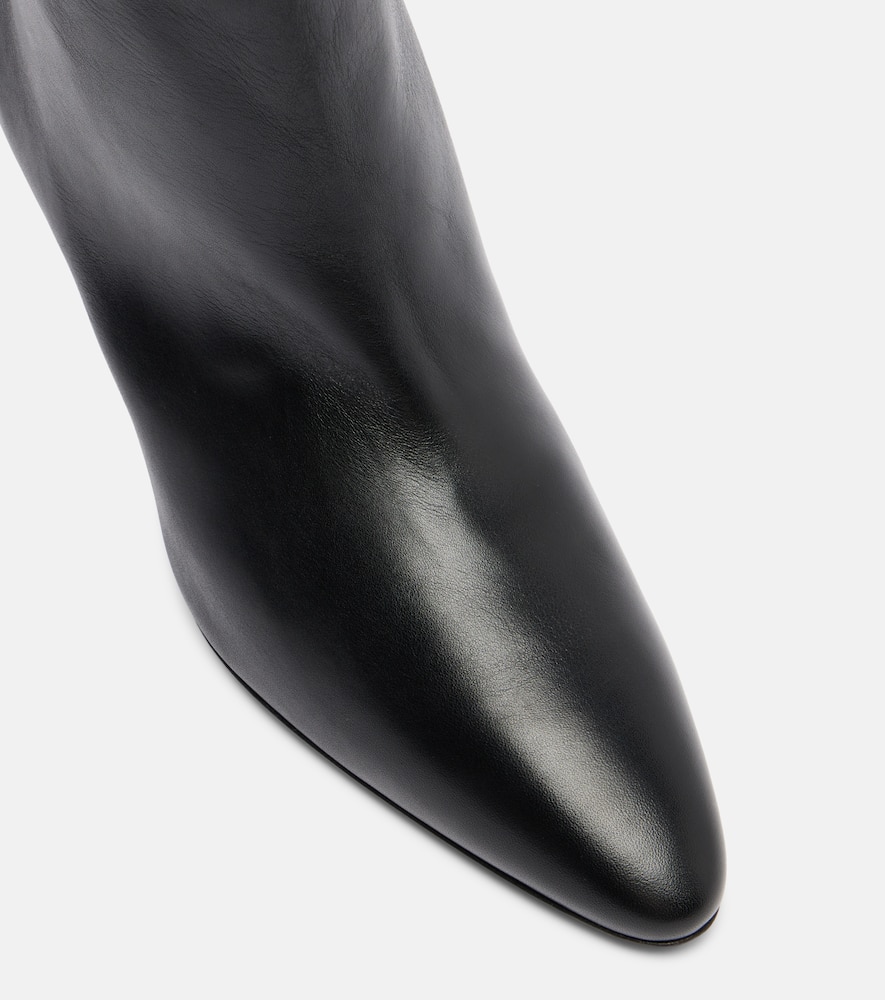 Herbert Levine Silhouette 80 Leather Ankle Boots In Animal Print