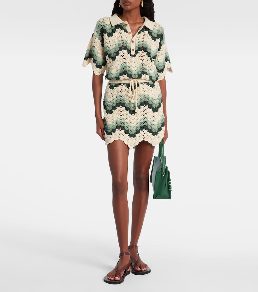 The Upside Tidal Sagra Cotton Crochet Top In Neutral