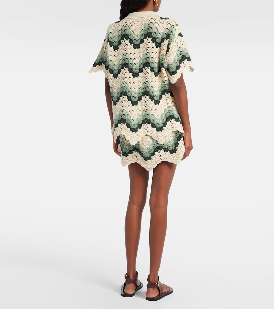 The Upside Tidal Sagra Cotton Crochet Top In Neutral