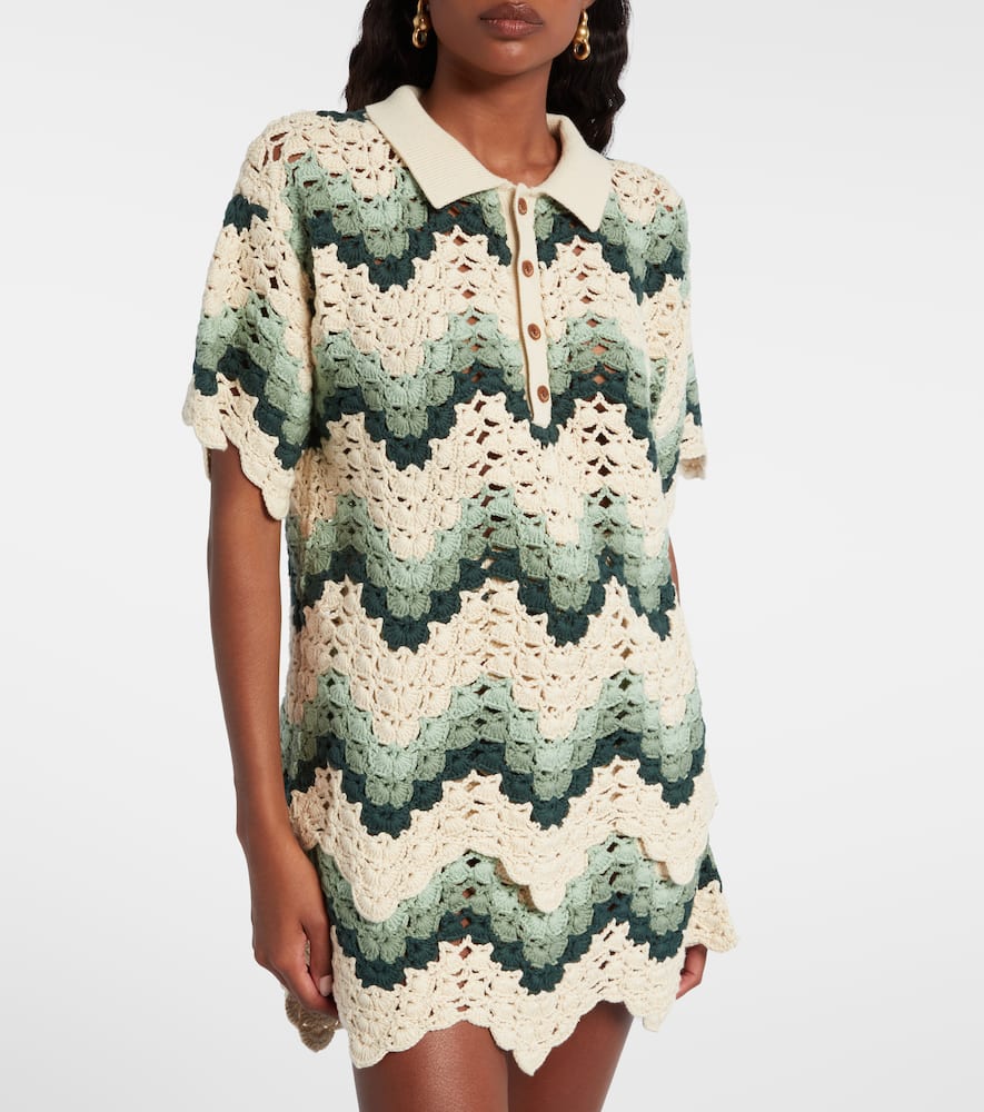 The Upside Tidal Sagra Cotton Crochet Top In Neutral
