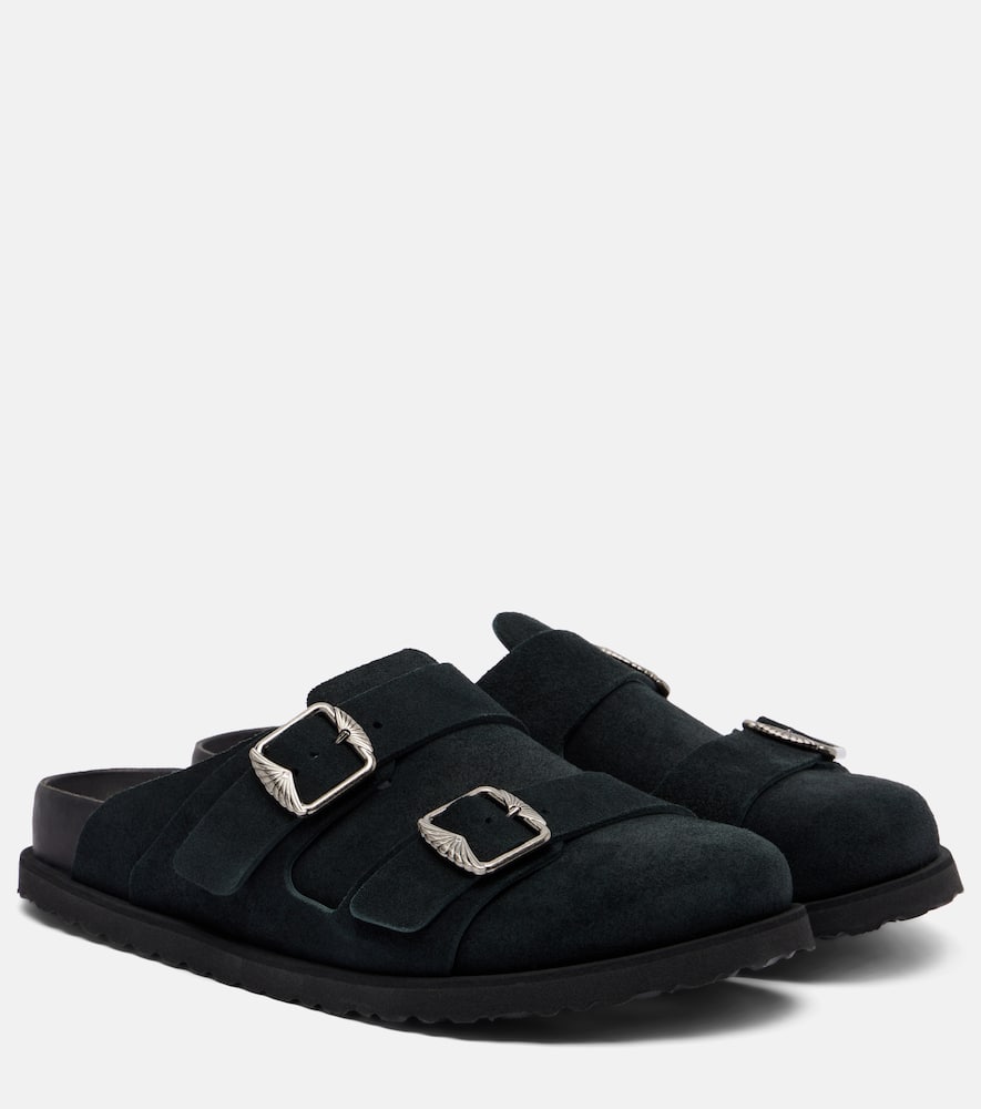 Birkenstock 1774 222 West Suede Clogs In Black