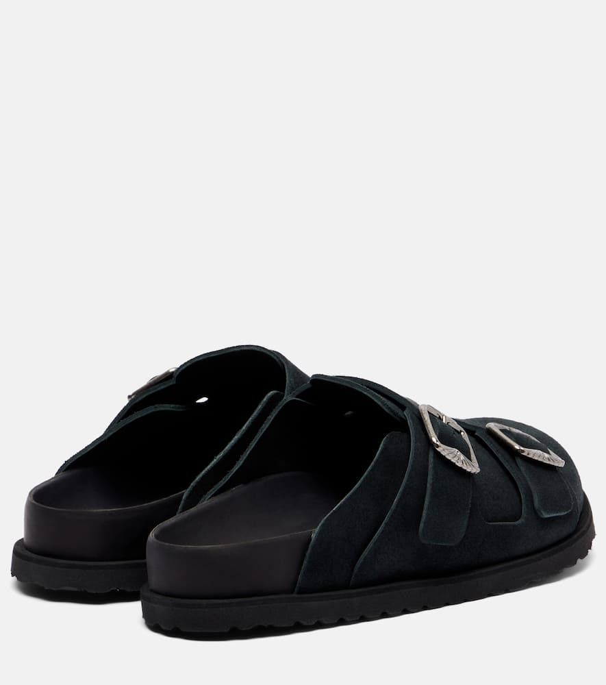 Birkenstock 1774 222 West Suede Clogs In Black
