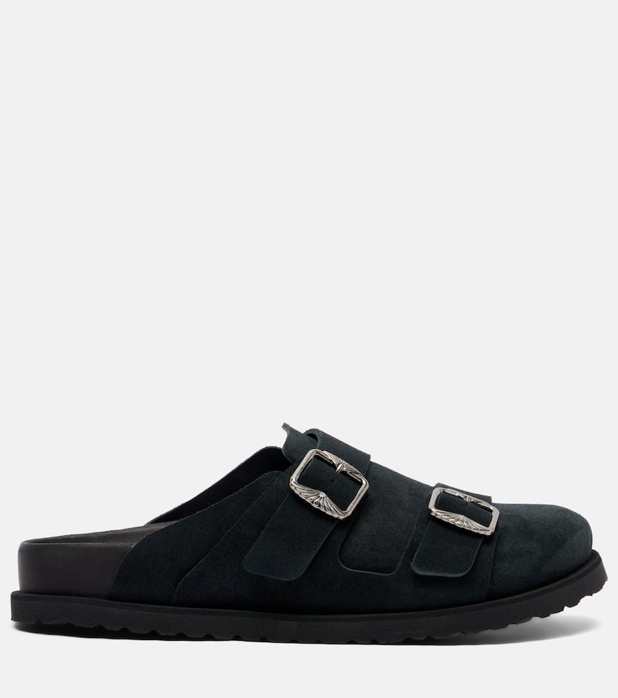 Birkenstock 1774 222 West Suede Clogs In Black