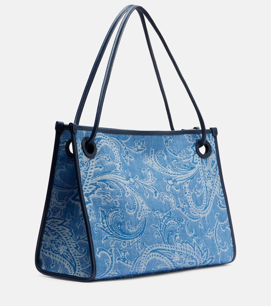  Etro Etro Tote Bag Eyes Medium Aus Denim 