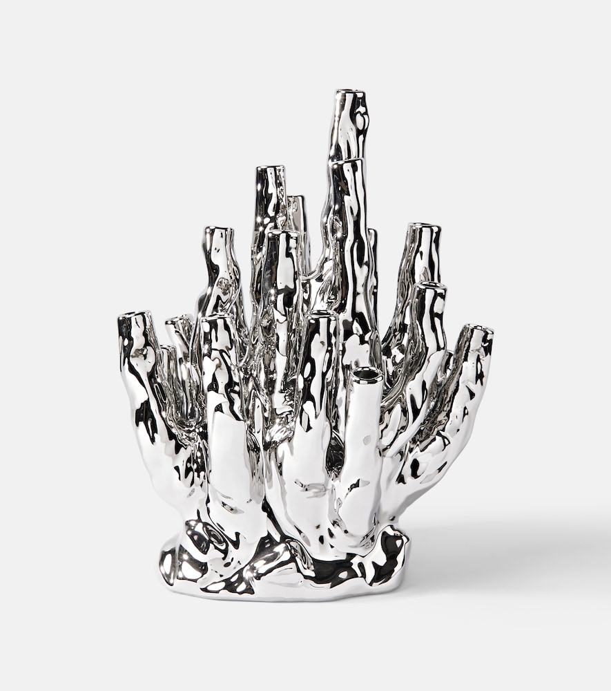 Polspotten Argenté Vase Coral En Porcelaine Par Norman Trapman Unique - Mytheresa