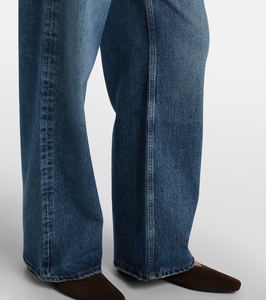 Agolde Low Slung Baggy High-rise Wide-leg Jeans In Blue