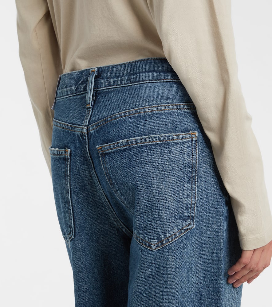 Agolde Low Slung Baggy High-rise Wide-leg Jeans In Blue