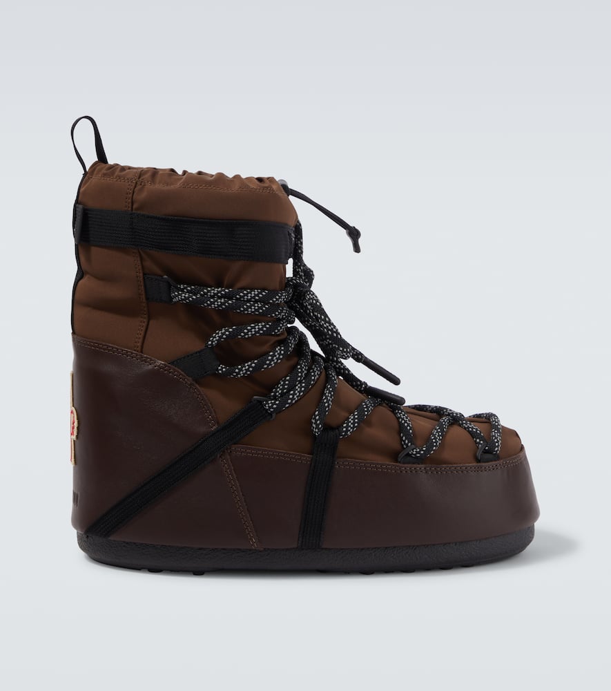 Moncler X Moon Boot Icon Low Snow Boots In Brown