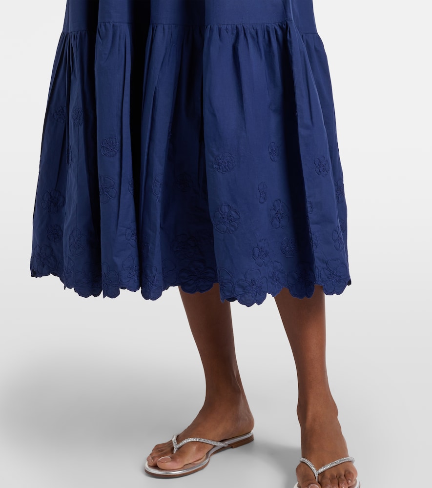 Juliet Dunn Juliet Dunn Besticktes Midikleid Aus Baumwolle 