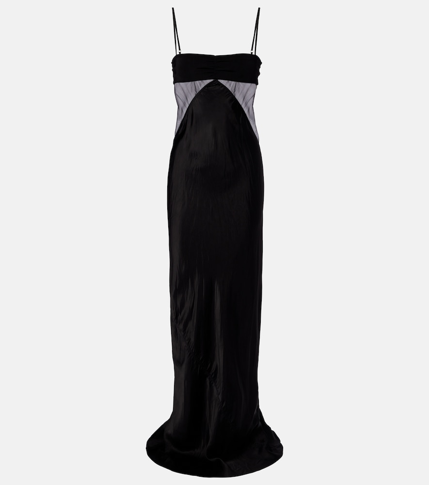 Rick Owens Combo silk-trimmed satin gown | Thumbnail 6