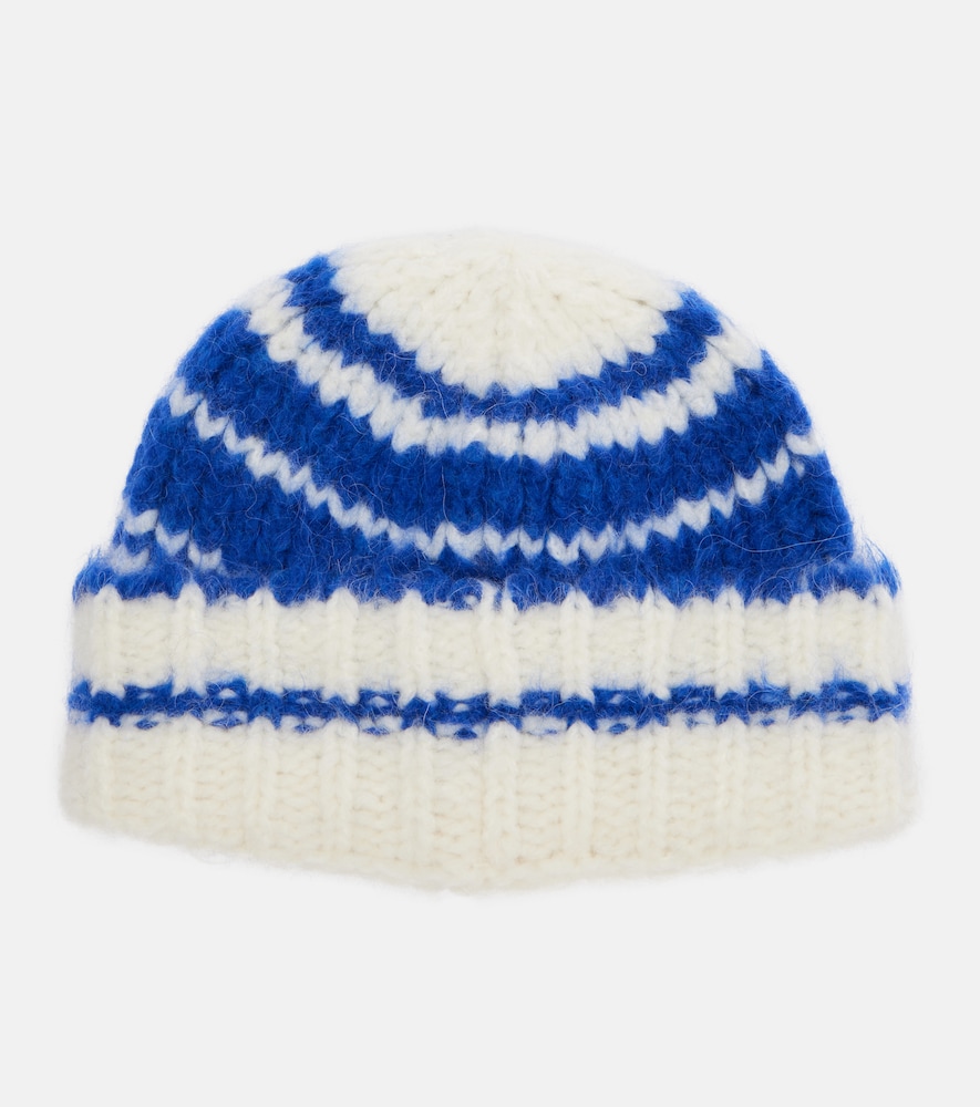  Jw Anderson Jw Anderson Striped Alpaca-blend Beanie 