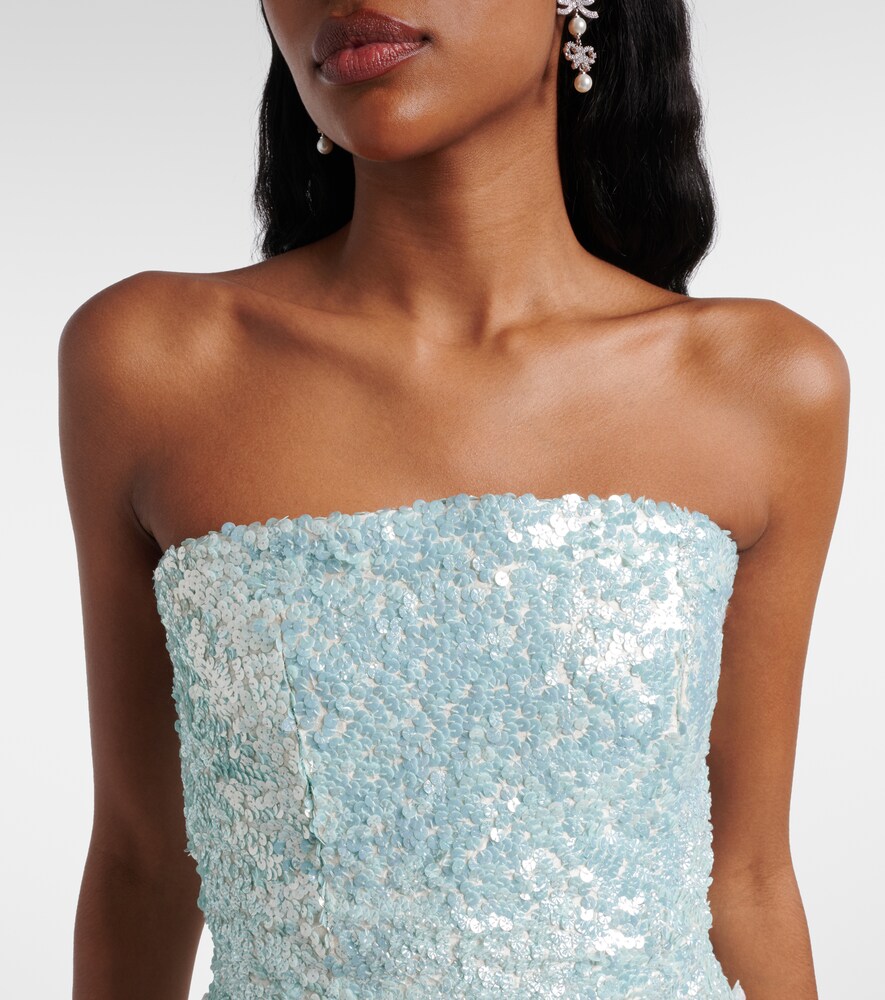  La Fuori La Fuori Floral Sequined Minidress 