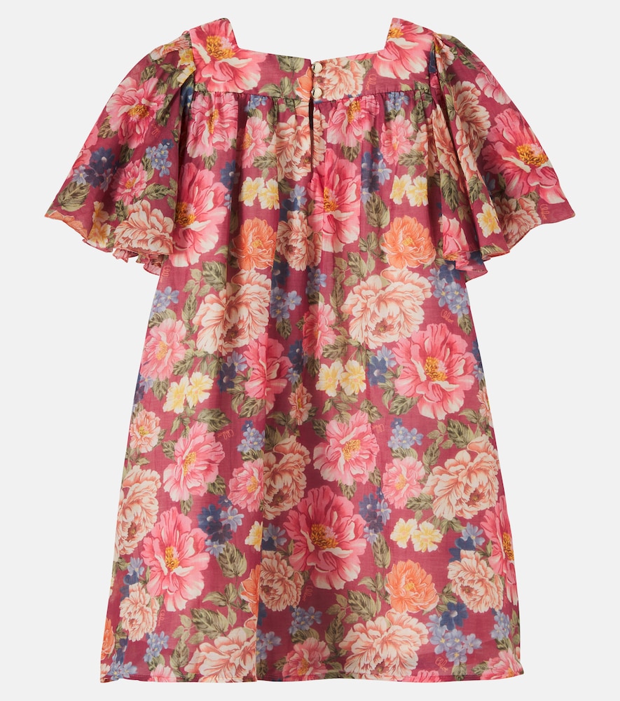  Chloe Kids Chloé Kids Bedrucktes Kleid Aus Baumwolle Und Seide 