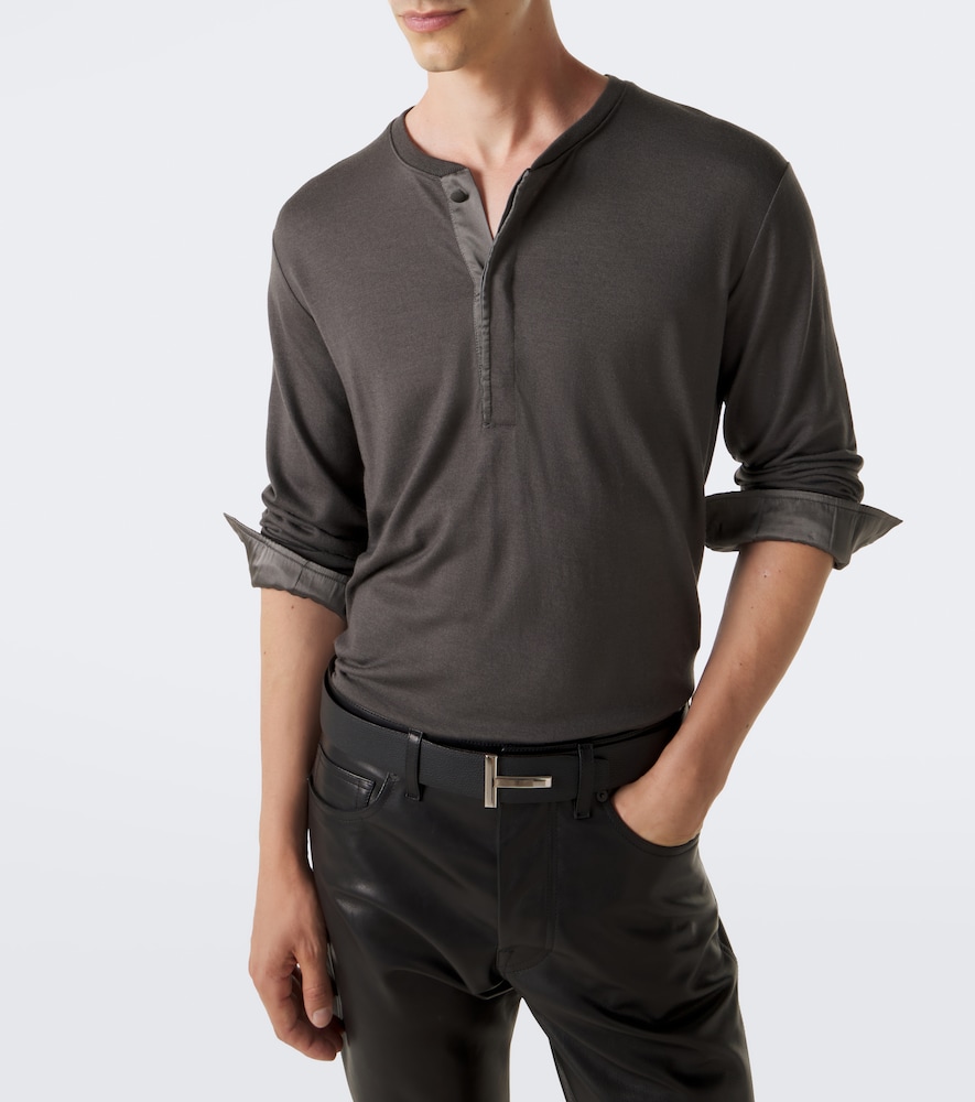 Tom Ford Wool, cashmere, and silk Henley shirt | Thumbnail 2