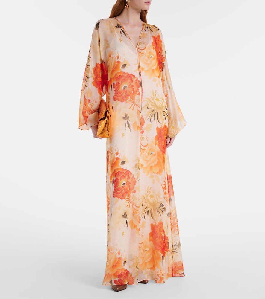  Max Mara Max Mara Maxikleid Angus Aus Seidenchiffon 