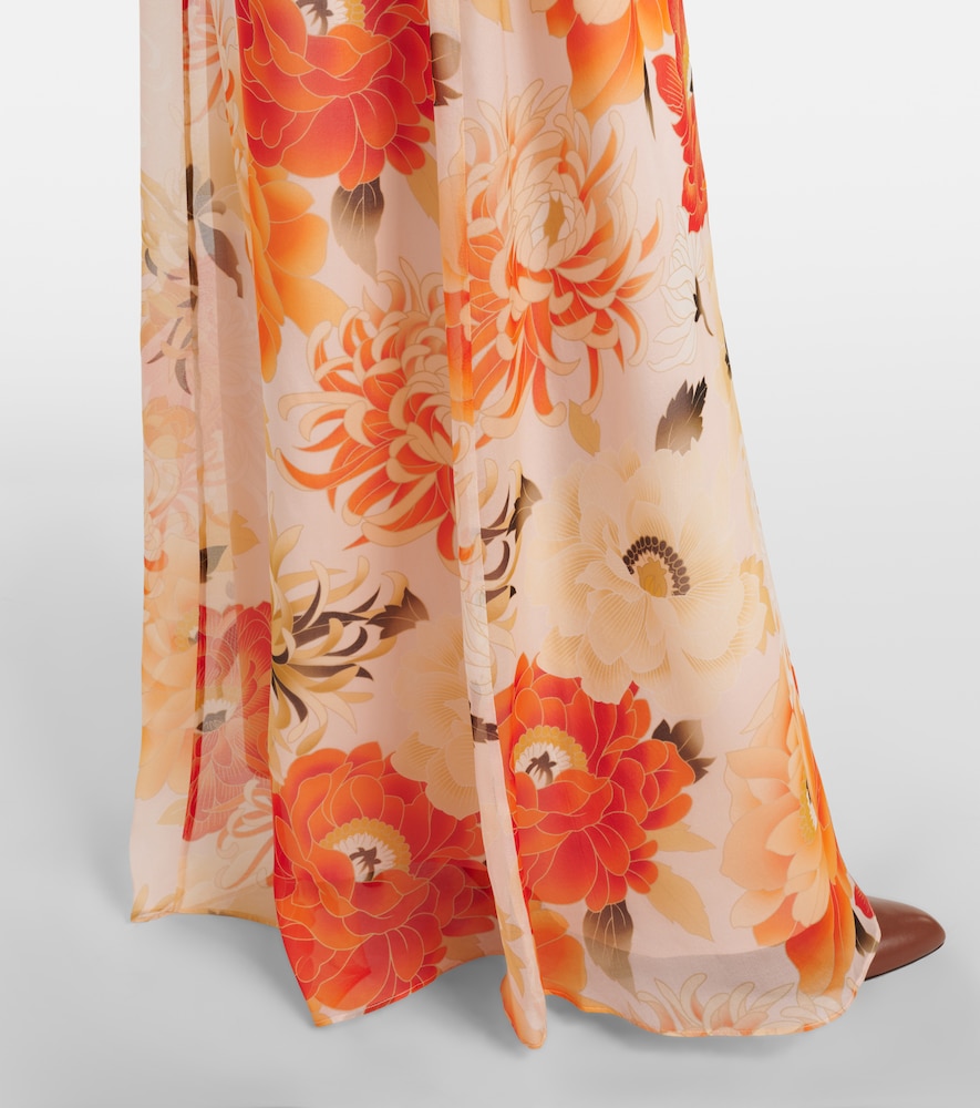  Max Mara Max Mara Maxikleid Angus Aus Seidenchiffon 