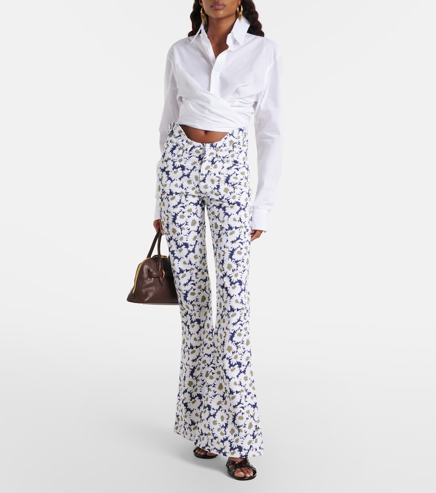 Jean Paul Gaultier Cropped cotton poplin shirt
