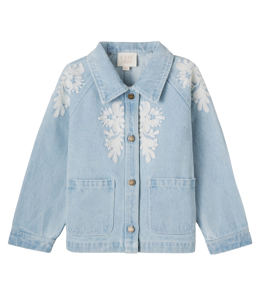 Louise Misha Rafaela Embroidered Denim Jacket