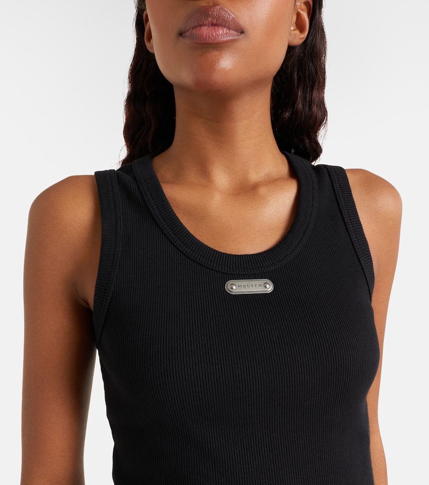 Ribbed-Knit Cotton Tank Top