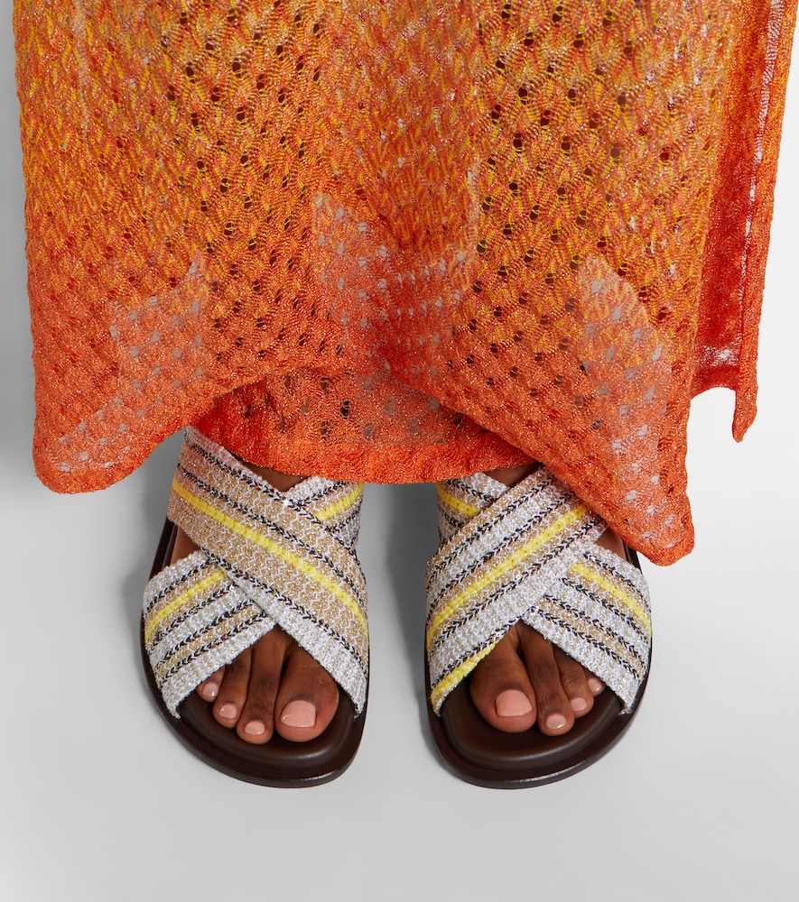Missoni Viola striped lamé sandals