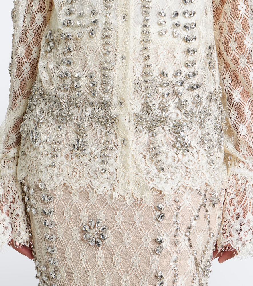 Lilou Embellished Lace Blouse