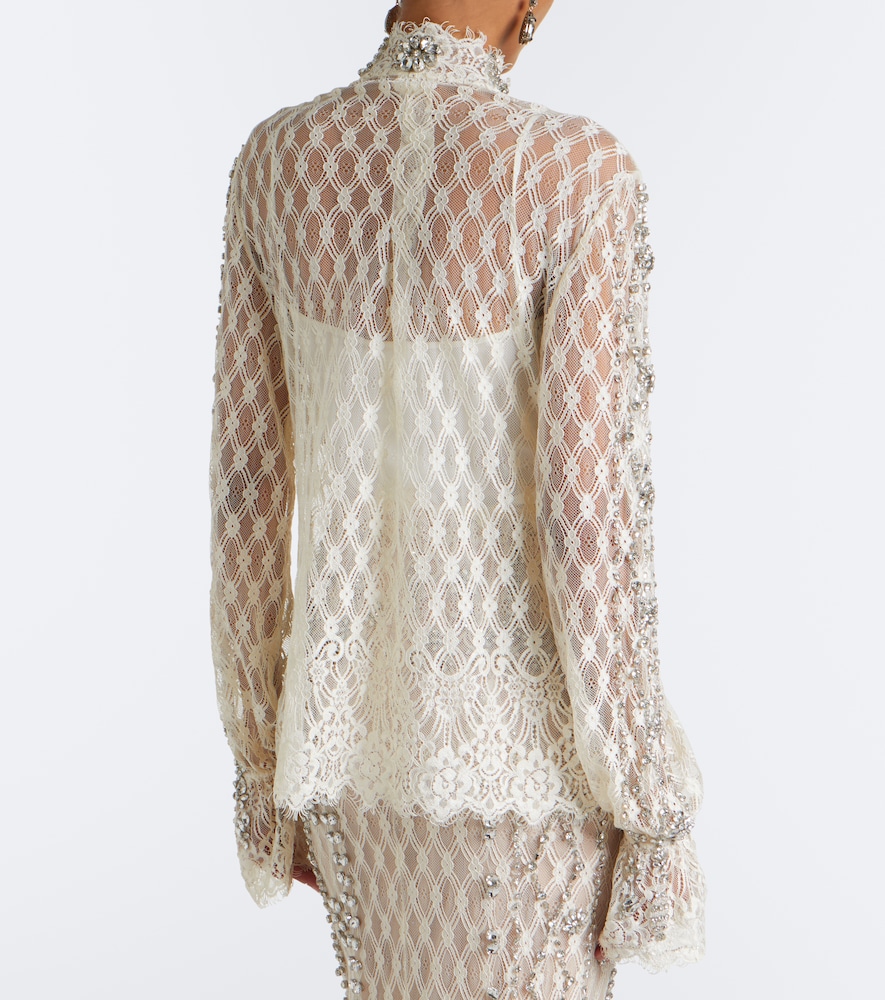 Lilou Embellished Lace Blouse