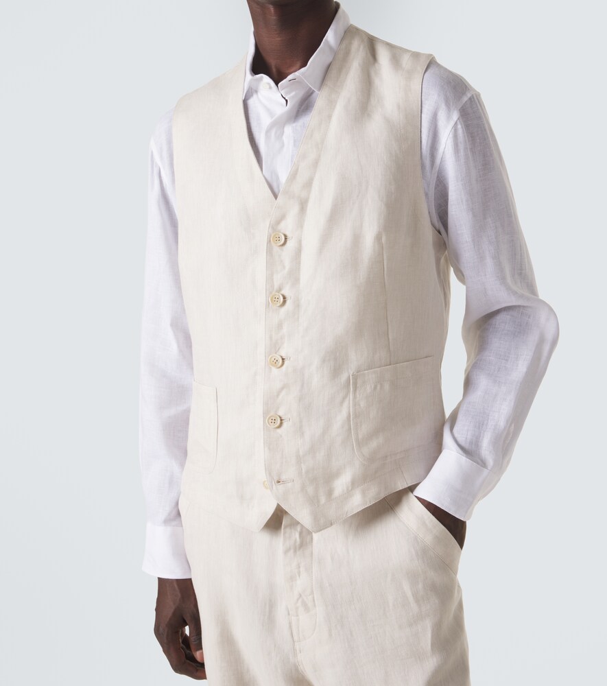  Brunello Cucinelli Brunello Cucinelli Weste Aus Leinen 