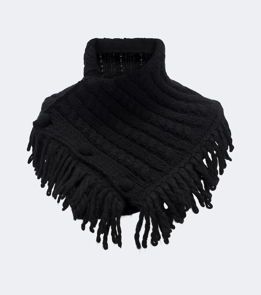 Moncler Fringed alpaca and wool-blend snood