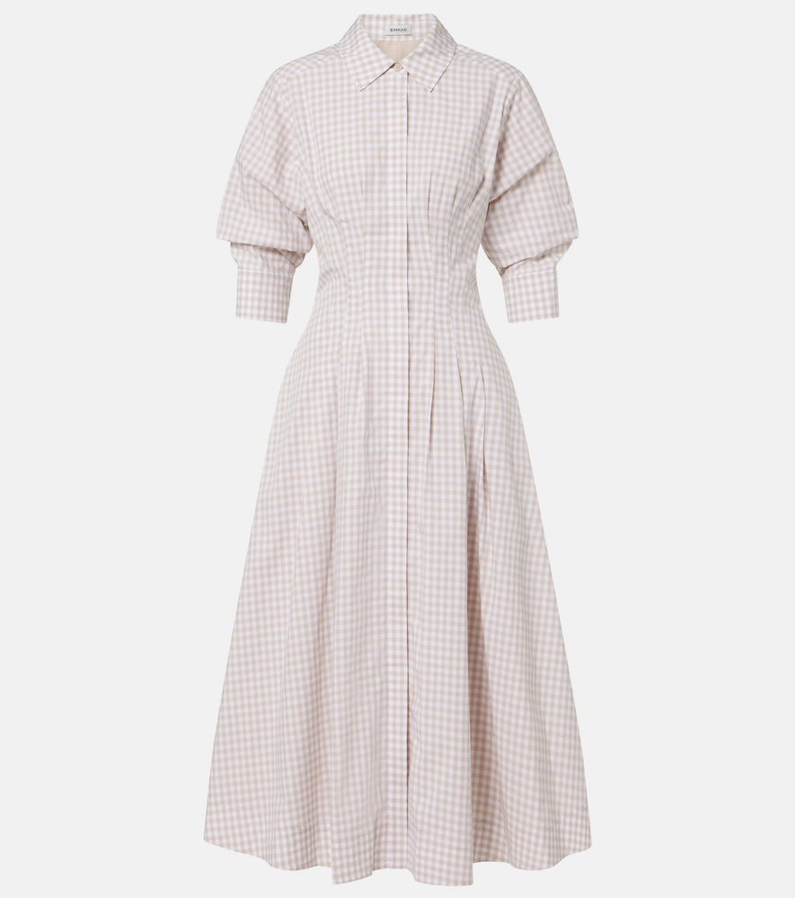 Simkhai Jazz gingham cotton-blend shirt dress