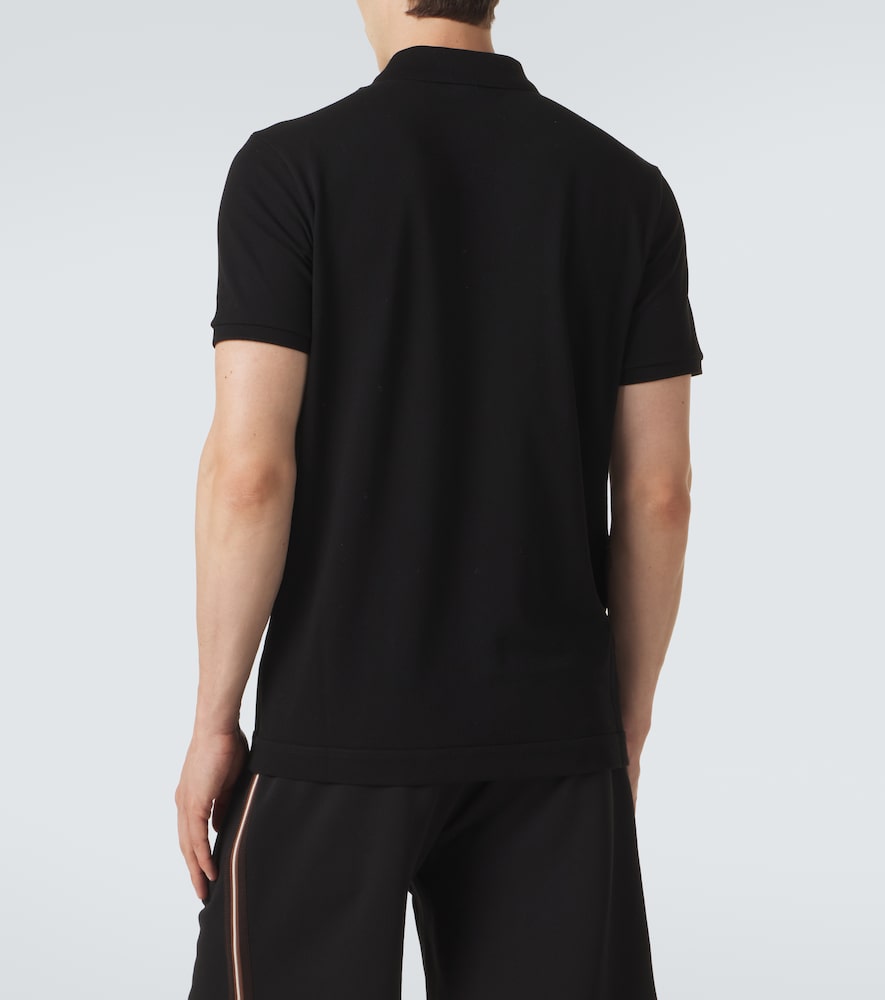 Moncler eather-trimmed cotton piqué polo shirt | Thumbnail 2 Moncler eather-trimmed cotton piqué polo shirt | Thumbnail 2