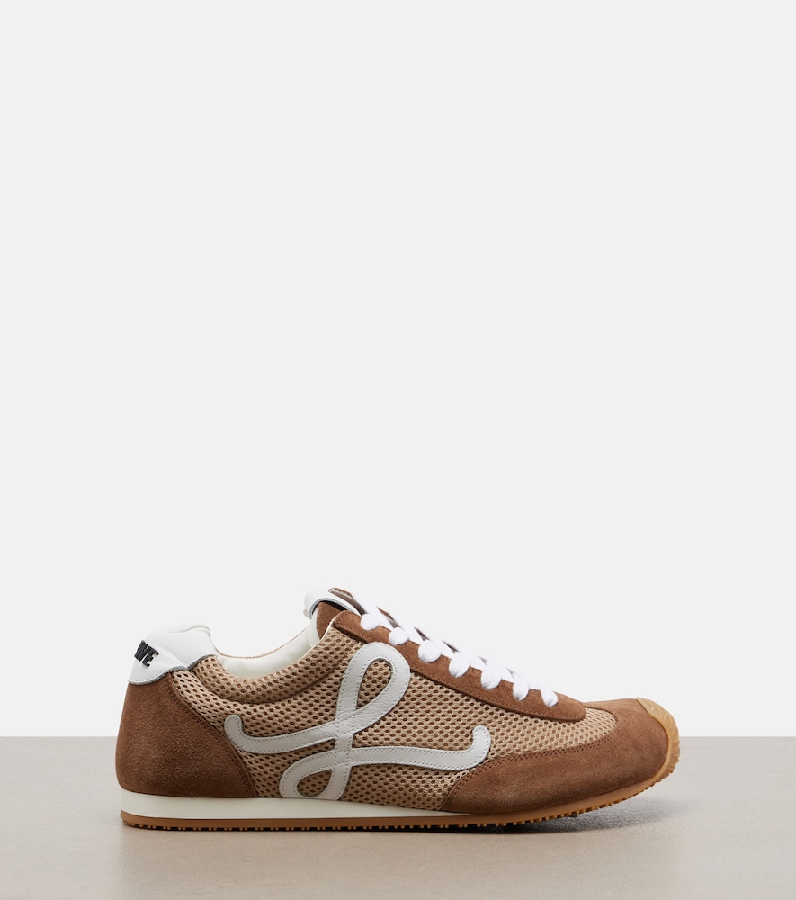  Loewe Loewe Ballet Runner 2.0 Suede And Mesh Sneakers 