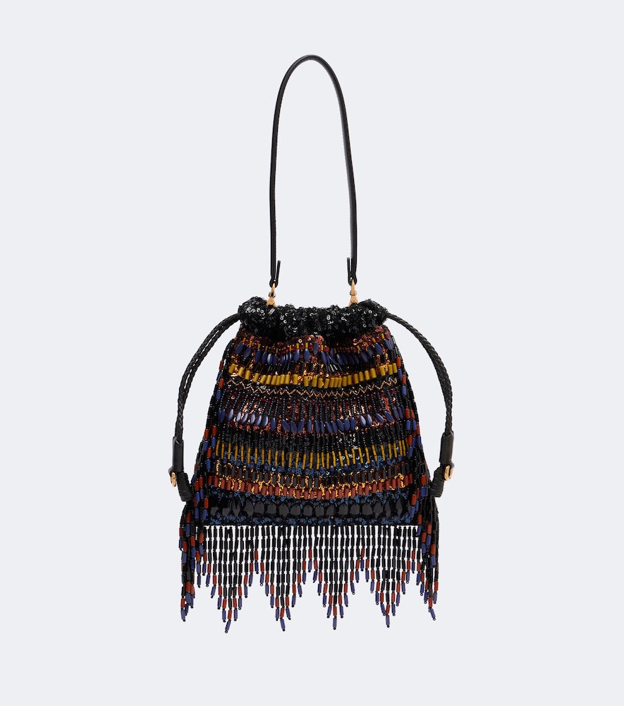 Schultertasche Kalispera Small mit Zierperlen