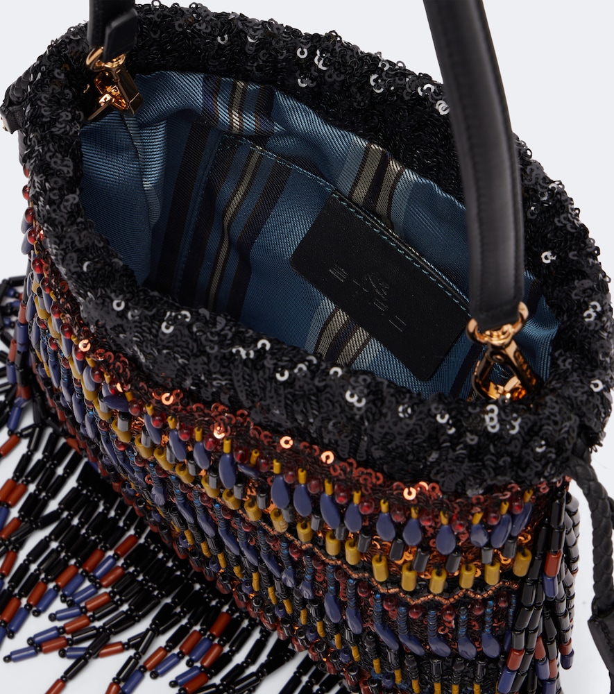Kalispera Small Beaded Fringed Shoulder Bag
