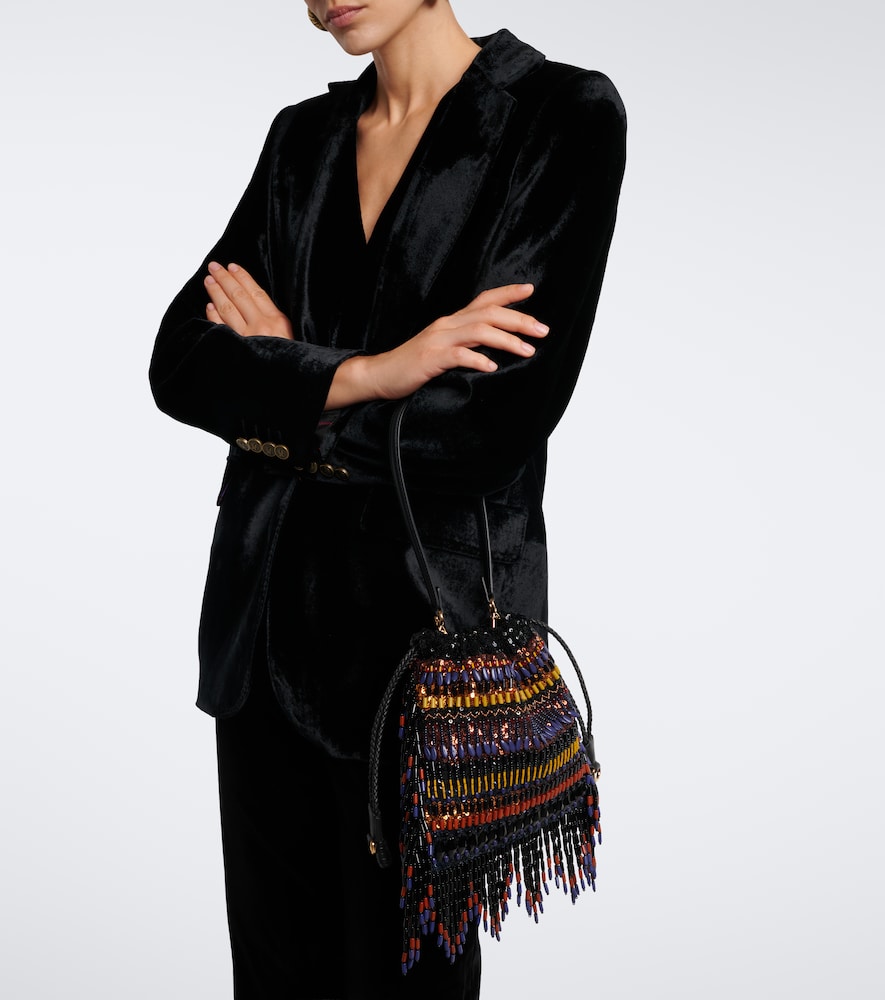 Kalispera Small Beaded Fringed Shoulder Bag