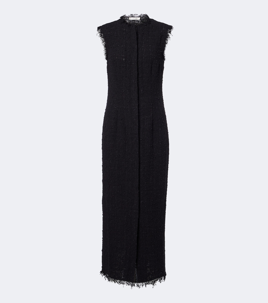 Abito midi Lana in tweed di misto cotone