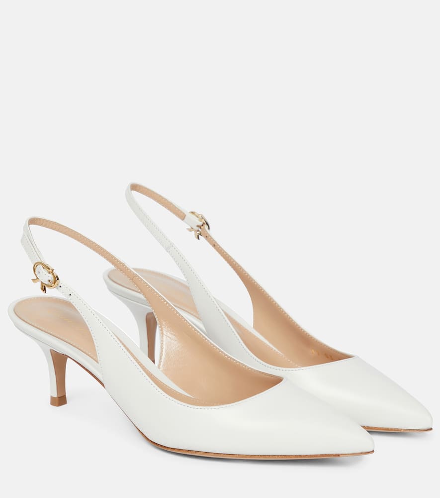 Gianvito Rossi Ribbon Sling 55 leather slingback pumps