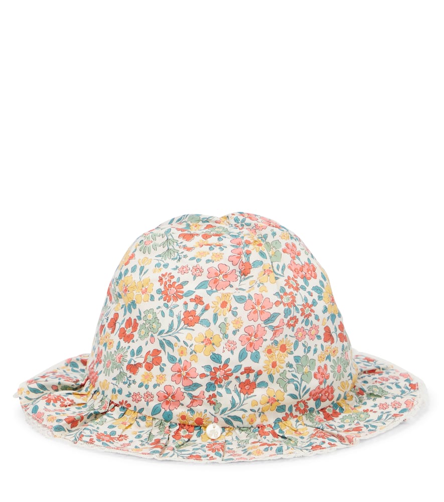 Tartine et Chocolat Baby floral cotton hat