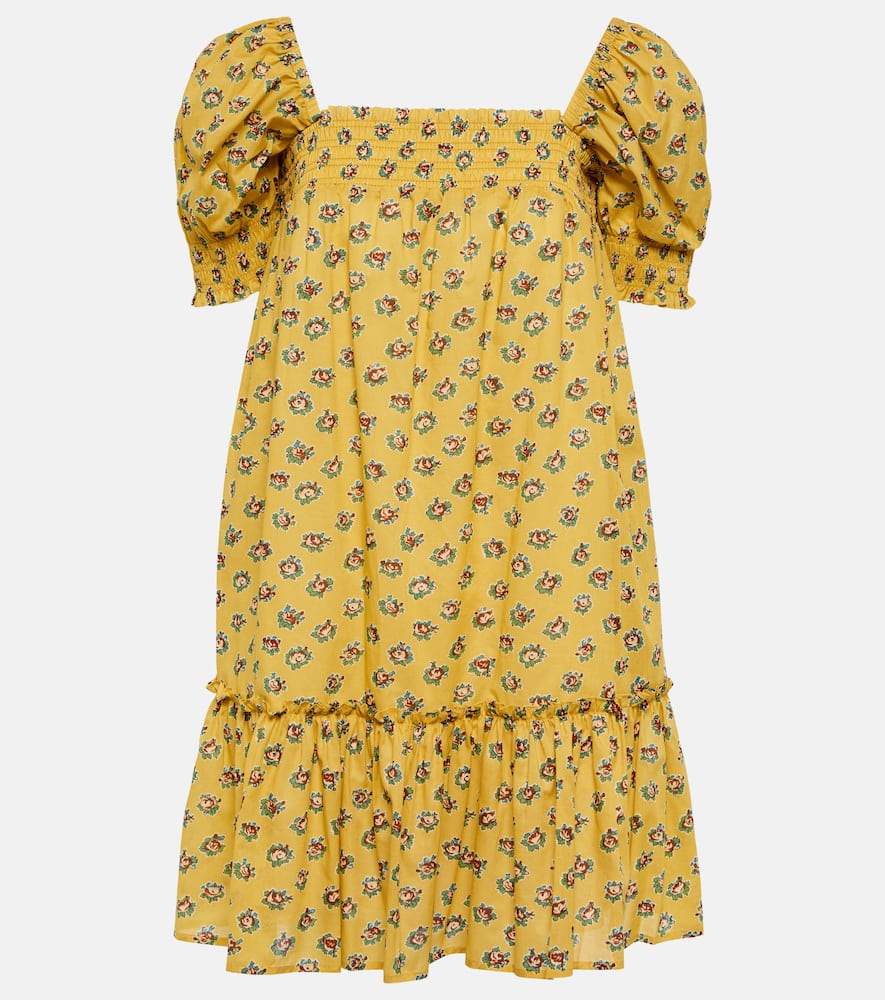 Tory Burch Floral shirred cotton dress
