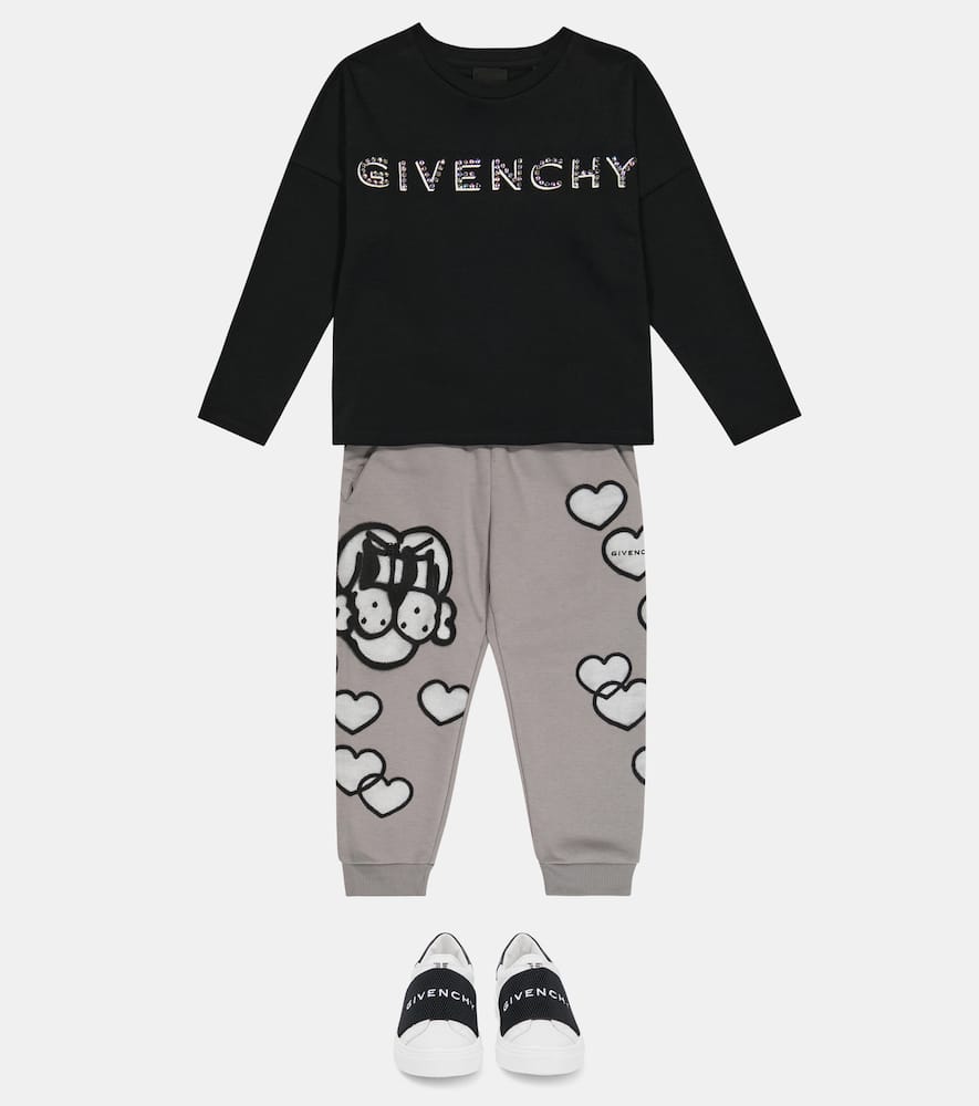 Shop Givenchy X Chito Cotton-blend Jersey Sweatpants In Light Grey