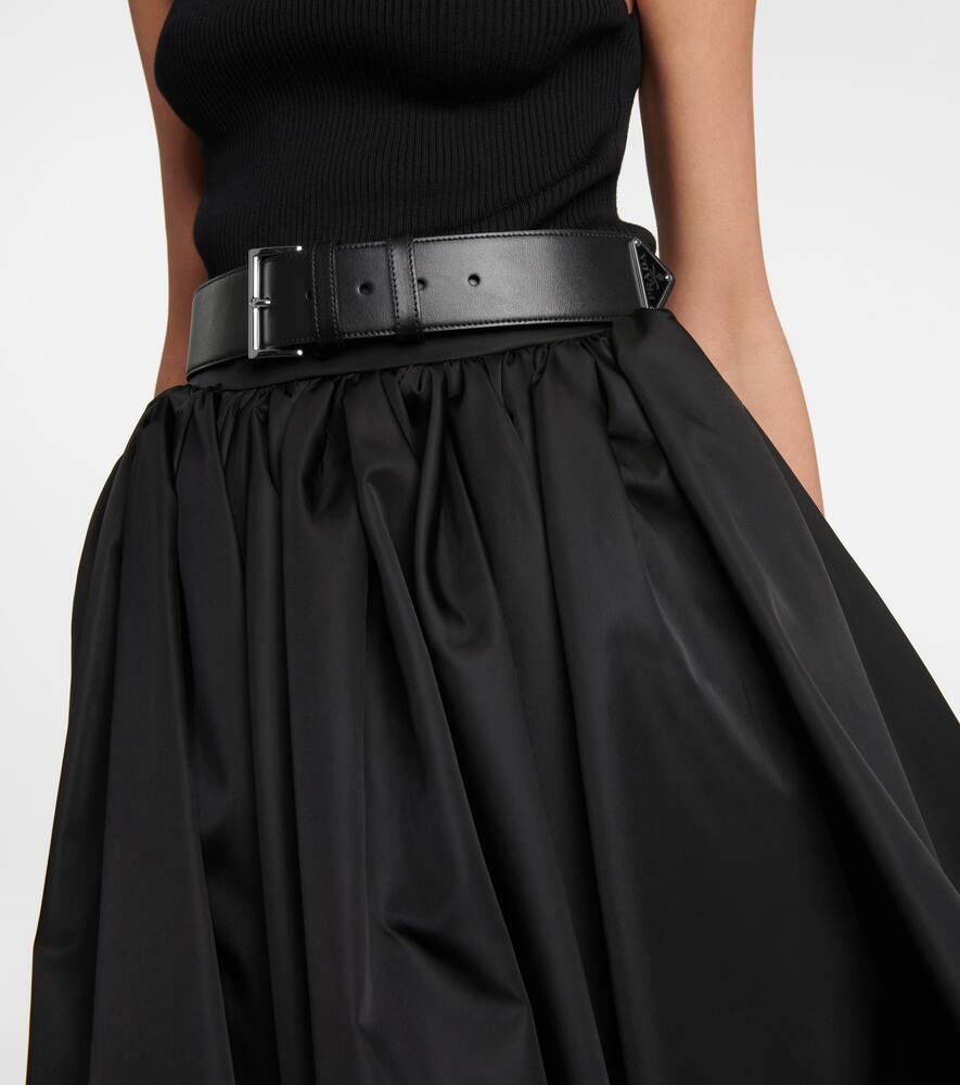 Prada Logo Leather Belt In Nero 1