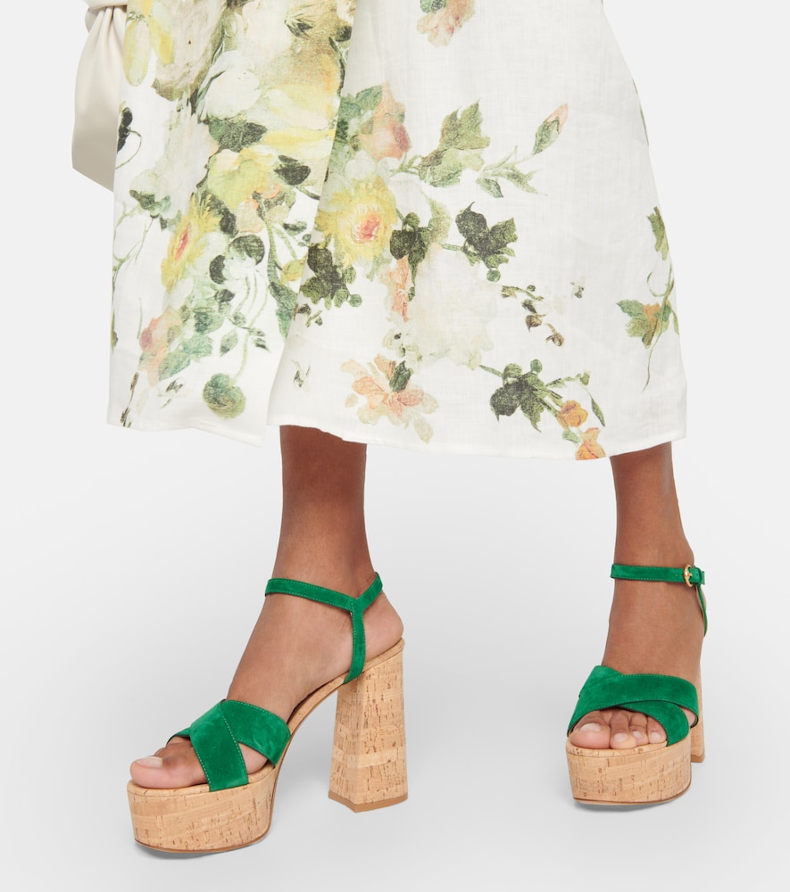 Bebe Suede Platform Sandals
