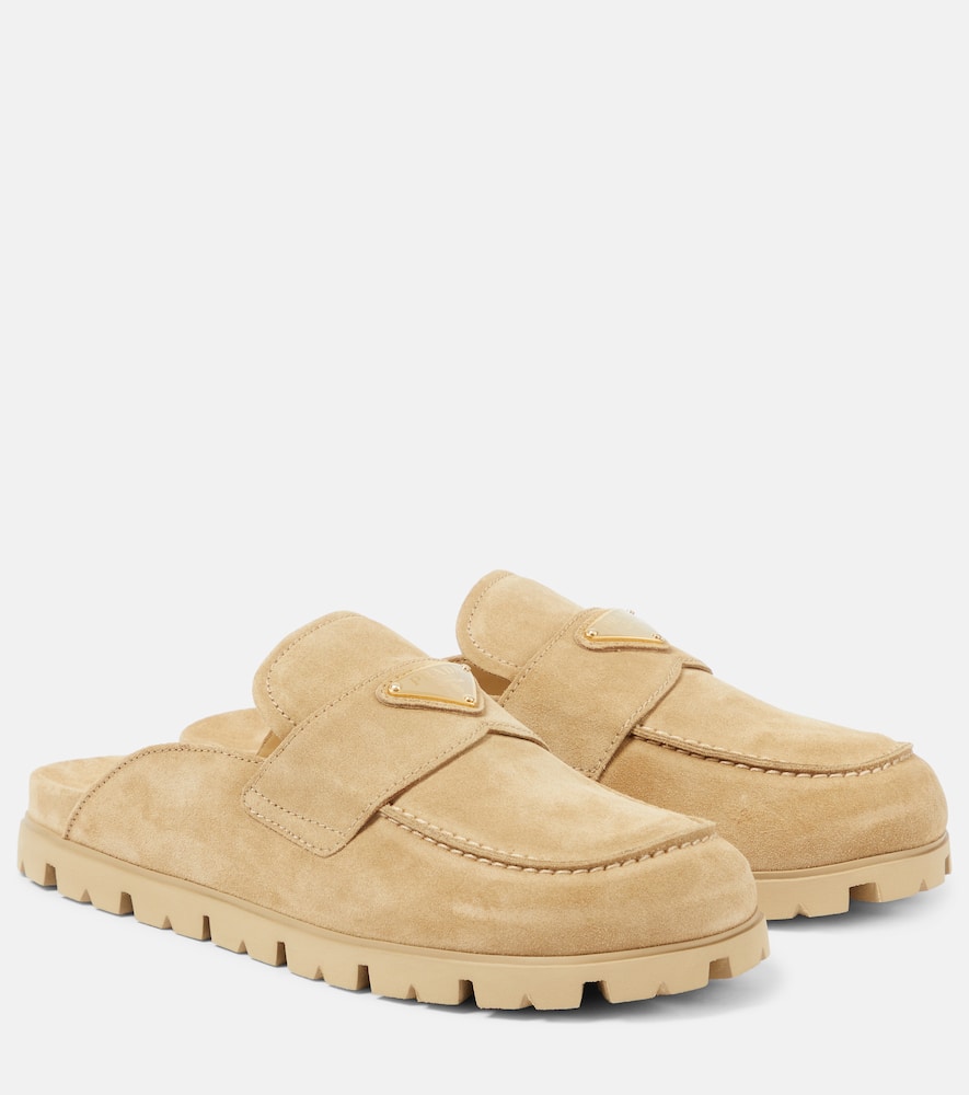 Suede mules