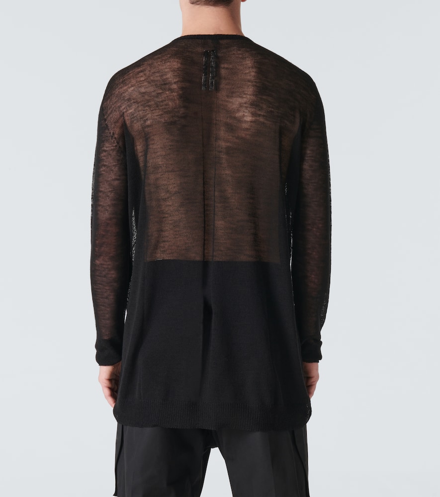 Shop Rick Owens Wool Sweatshirt In Black