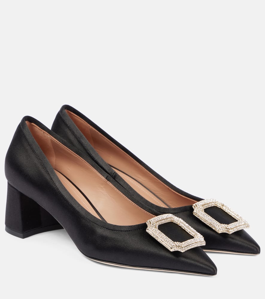 Lina 45 embellished satin pumps