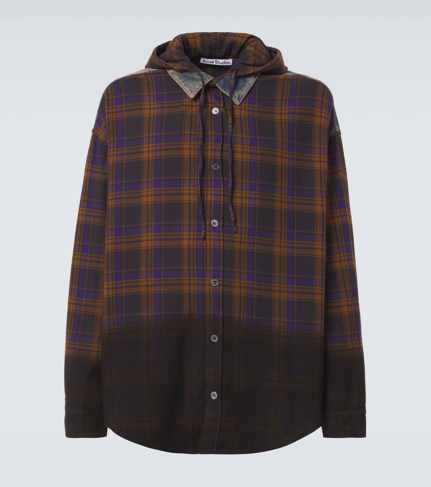 Acne Studios Paneled checked cotton flannel shirt