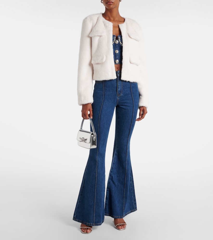  Self-portrait Self-portrait Jacke Aus Faux Shearling 