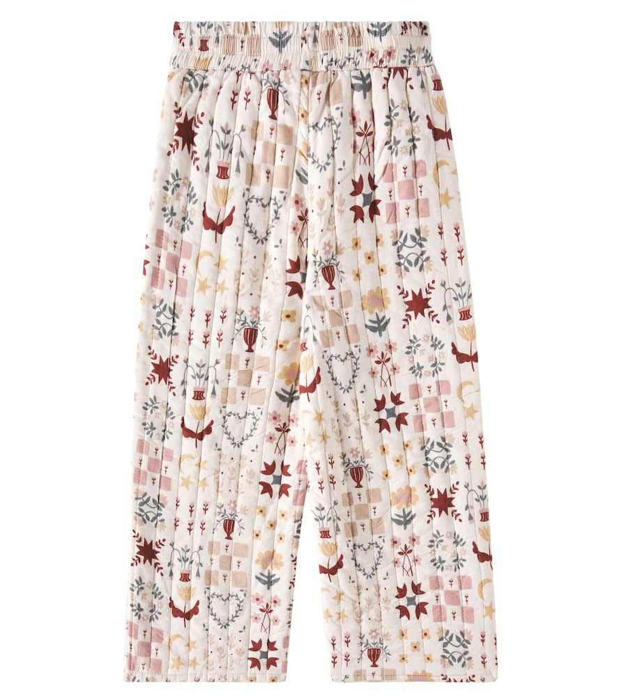 Rylee + Cru Folklore Linen-blend Wide-leg Pants In Weiss