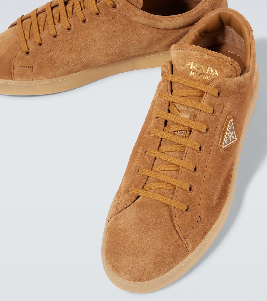  Prada Prada Logo Suede Sneakers 
